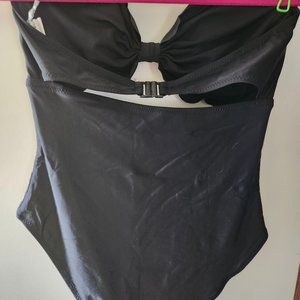 Black one piece swim suit